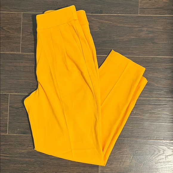 Express High-Waist Pleated Trousers in Bright Orange - Picture 13 of 14